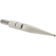 SPI - 0.8mm Ball Diam, Steel, Ball Test Indicator Contact Point - 0.688" Contact Point Length, Use with Interapid Test Indicators - Apex Tool & Supply