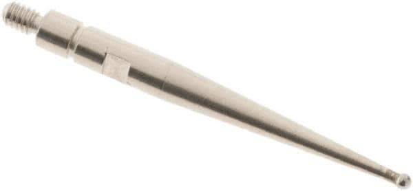 SPI - 1mm Ball Diam, Steel, Ball Test Indicator Contact Point - 0.9" Contact Point Length, Use with Mitutoyo Test Indicators - Apex Tool & Supply