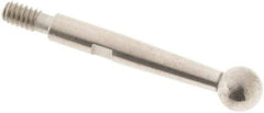 SPI - 3mm Ball Diam, Steel, Ball Test Indicator Contact Point - 0.52" Contact Point Length, Use with Teclock Test Indicators - Apex Tool & Supply