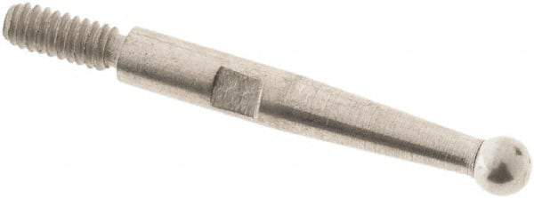 SPI - 2mm Ball Diam, Steel, Ball Test Indicator Contact Point - 0.52" Contact Point Length, Use with Teclock Test Indicators - Apex Tool & Supply