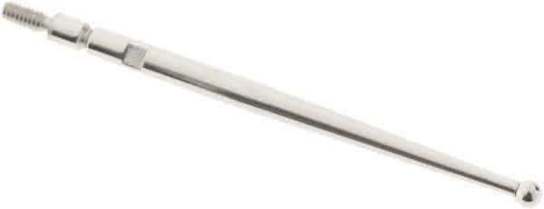 SPI - 2mm Ball Diam, Steel, Ball Test Indicator Contact Point - 1.47" Contact Point Length, Use with Teclock Test Indicators - Apex Tool & Supply