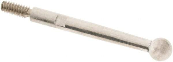 SPI - 3mm Ball Diam, Steel, Ball Test Indicator Contact Point - 0.671" Contact Point Length, Use with Teclock Test Indicators - Apex Tool & Supply