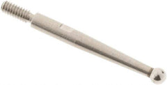 SPI - 2mm Ball Diam, Steel, Ball Test Indicator Contact Point - 0.671" Contact Point Length, Use with Teclock Test Indicators - Apex Tool & Supply
