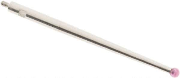 SPI - 2mm Ball Diam, Ruby, Ball Test Indicator Contact Point - 1.437" Contact Point Length, Use with Tesa Test Indicators - Apex Tool & Supply