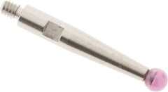 SPI - 2mm Ball Diam, Ruby, Ball Test Indicator Contact Point - 0.497" Contact Point Length, Use with Tesa Test Indicators - Apex Tool & Supply