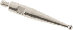 SPI - 1mm Ball Diam, Carbide, Ball Test Indicator Contact Point - 0.497" Contact Point Length, Use with Tesa Test Indicators - Apex Tool & Supply
