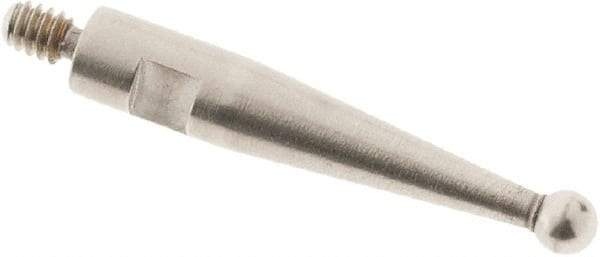 SPI - 1.5mm Ball Diam, Steel, Ball Test Indicator Contact Point - 0.497" Contact Point Length, Use with Tesa Test Indicators - Apex Tool & Supply