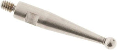 SPI - 1.5mm Ball Diam, Steel, Ball Test Indicator Contact Point - 0.497" Contact Point Length, Use with Tesa Test Indicators - Apex Tool & Supply