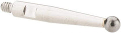 SPI - 2mm Ball Diam, Carbide, Ball Test Indicator Contact Point - 0.497" Contact Point Length, Use with Tesa Test Indicators - Apex Tool & Supply