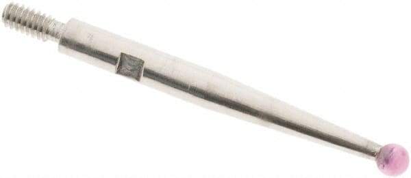 SPI - 2mm Ball Diam, Ruby, Ball Test Indicator Contact Point - 0.812" Contact Point Length, Use with Interapid Test Indicators - Apex Tool & Supply