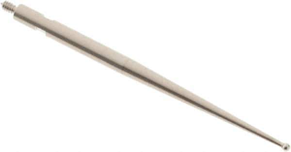 SPI - 1mm Ball Diam, Steel, Ball Test Indicator Contact Point - 1.437" Contact Point Length, Use with Tesa Test Indicators - Apex Tool & Supply