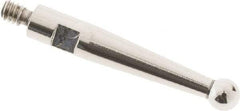 SPI - 2mm Ball Diam, Steel, Ball Test Indicator Contact Point - 0.497" Contact Point Length, Use with Tesa Test Indicators - Apex Tool & Supply