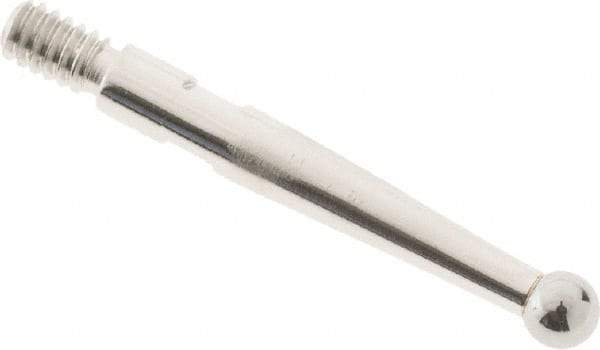 SPI - 2mm Ball Diam, Steel, Ball Test Indicator Contact Point - Use with Starrett Test Indicators - Apex Tool & Supply