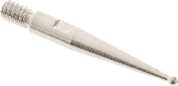 SPI - 0.8mm Ball Diam, Steel, Ball Test Indicator Contact Point - Use with Starrett Test Indicators - Apex Tool & Supply