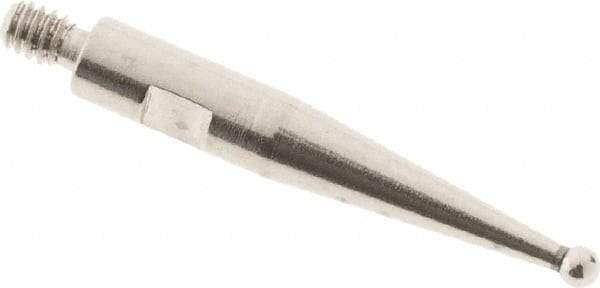 SPI - 0.8mm Ball Diam, Steel, Ball Test Indicator Contact Point - 0.497" Contact Point Length, Use with Tesa Test Indicators - Apex Tool & Supply