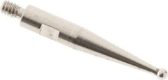 SPI - 0.8mm Ball Diam, Steel, Ball Test Indicator Contact Point - 0.497" Contact Point Length, Use with Tesa Test Indicators - Apex Tool & Supply