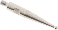 SPI - 1mm Ball Diam, Steel, Ball Test Indicator Contact Point - 0.497" Contact Point Length, Use with Tesa Test Indicators - Apex Tool & Supply