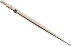 SPI - 0.8mm Ball Diam, Carbide, Ball Test Indicator Contact Point - 1.45" Contact Point Length, Use with Interapid Test Indicators - Apex Tool & Supply