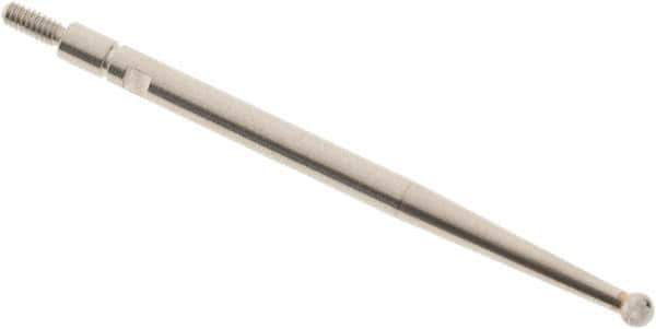 SPI - 2mm Ball Diam, Carbide, Ball Test Indicator Contact Point - 1.45" Contact Point Length, Use with Interapid Test Indicators - Apex Tool & Supply