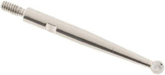 SPI - 2mm Ball Diam, Carbide, Ball Test Indicator Contact Point - 0.812" Contact Point Length, Use with Interapid Test Indicators - Apex Tool & Supply