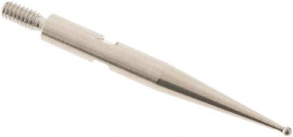 SPI - 0.8mm Ball Diam, Carbide, Ball Test Indicator Contact Point - 0.812" Contact Point Length, Use with Interapid Test Indicators - Apex Tool & Supply