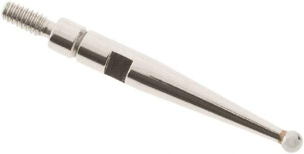 SPI - 1.5mm Ball Diam, Carbide, Ball Test Indicator Contact Point - 0.688" Contact Point Length, Use with Interapid Test Indicators - Apex Tool & Supply