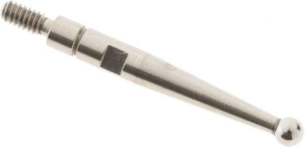 SPI - 2mm Ball Diam, Steel, Ball Test Indicator Contact Point - 0.688" Contact Point Length, Use with Interapid Test Indicators - Apex Tool & Supply