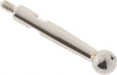 SPI - 3mm Ball Diam, Carbide, Ball Test Indicator Contact Point - 0.497" Contact Point Length, Use with Tesa Test Indicators - Apex Tool & Supply