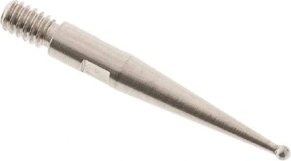 SPI - 0.8mm Ball Diam, Carbide, Ball Test Indicator Contact Point - Use with Starrett Test Indicators - Apex Tool & Supply