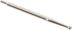 SPI - 2mm Ball Diam, Carbide, Ball Test Indicator Contact Point - 1.292" Contact Point Length, Use with Compac Test Indicators - Apex Tool & Supply
