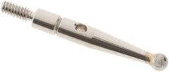SPI - 2mm Ball Diam, Carbide, Ball Test Indicator Contact Point - 0.572" Contact Point Length, Use with Compac Test Indicators - Apex Tool & Supply