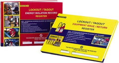 NMC - 12" Long, Paper Lockout/Tagout Registers - Compatible with Lockout Devices, Inlcudes 2 Lockout Registers - Apex Tool & Supply