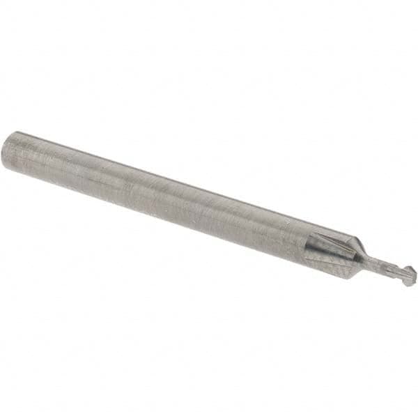 Accupro - 5/64° 5/64" Cut Diam, 0.039" Cut Width, 1/8" Shank, Solid Carbide Double-Angle Cutter - Apex Tool & Supply