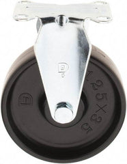 Value Collection - 5" Diam x 1-1/4" Wide x 6-15/64" OAH Top Plate Mount Rigid Caster - Polypropylene, 300 Lb Capacity, Sleeve Bearing, 2-3/8 x 3-5/8" Plate - Apex Tool & Supply