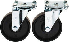 Value Collection - 5" Diam x 1-1/4" Wide x 6-15/64" OAH Top Plate Mount Swivel Caster - Polypropylene, 250 Lb Capacity, Sleeve Bearing, 2-1/2 x 3-3/4" Plate - Apex Tool & Supply