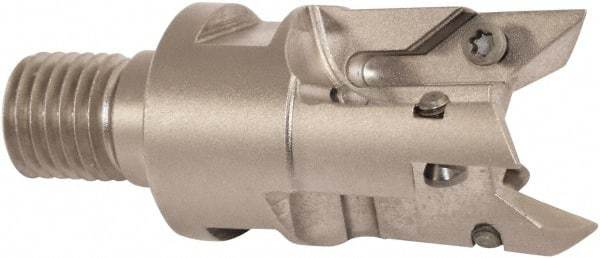 Millstar - VCGT Series ASOC, Right Hand Cut, 50mm Head Length, Modular Milling Cutting Unit Head - 32mm Cutting Diam, 1/8" Depth of Cut, Universal Insert Size - Apex Tool & Supply