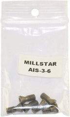 Millstar - Torx Insert Screw for Indexable Milling Cutters - M12 Thread, Industry Std AIS-3-6, For Use with End Mills - Apex Tool & Supply