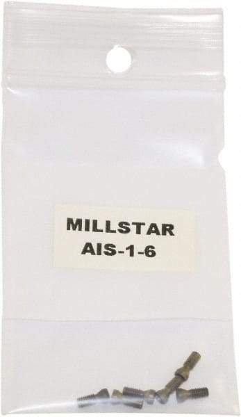 Millstar - Torx Insert Screw for Indexable Milling Cutters & Modular Heads - M12 Thread, Industry Std AIS-1-6, For Use with End Mills & Milling Heads - Apex Tool & Supply