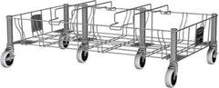 Rubbermaid - Rectangle Stainless Steel Trash Can Dolly - Compatible with 16 & 23 Gal Containers, Compatible with Vented Slim Jim - Apex Tool & Supply