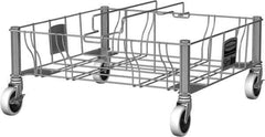 Rubbermaid - Rectangle Stainless Steel Trash Can Dolly - Compatible with 16 & 23 Gal Containers, Compatible with Vented Slim Jim - Apex Tool & Supply