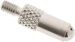 SPI - #4-48, 4mm Ball Diam, Carbide Cupped Ball Contact Point - 1/2" Contact Point Length, Use with Dial Indicators - Apex Tool & Supply