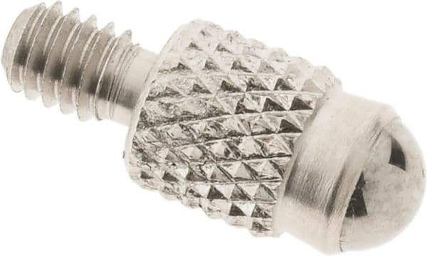 SPI - #4-48, 4mm Ball Diam, Carbide Cupped Ball Contact Point - 0.28" Contact Point Length, Use with Dial Indicators - Apex Tool & Supply
