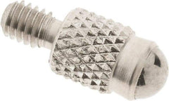 SPI - #4-48, 4mm Ball Diam, Carbide Cupped Ball Contact Point - 0.28" Contact Point Length, Use with Dial Indicators - Apex Tool & Supply