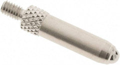 SPI - #4-48, 3mm Ball Diam, Carbide Cupped Ball Contact Point - 3/4" Contact Point Length, Use with Dial Indicators - Apex Tool & Supply