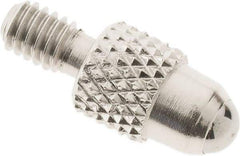 SPI - #4-48, 3mm Ball Diam, Carbide Cupped Ball Contact Point - 0.28" Contact Point Length, Use with Dial Indicators - Apex Tool & Supply