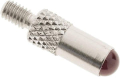 SPI - #4-48, 4mm Ball Diam, Ruby Cupped Ball Contact Point - 1/2" Contact Point Length, Use with Dial Indicators - Apex Tool & Supply