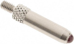 SPI - #4-48, 3mm Ball Diam, Ruby Cupped Ball Contact Point - 3/4" Contact Point Length, Use with Dial Indicators - Apex Tool & Supply