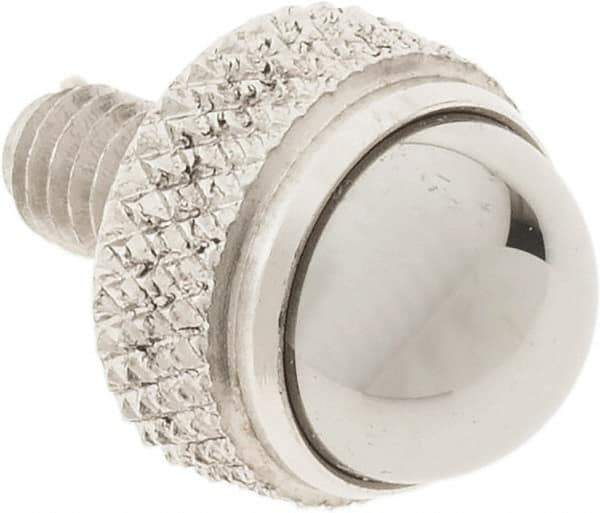 SPI - #4-48, 1/4" Ball Diam, Carbide Cupped Ball Contact Point - 0.3" Contact Point Length, Use with Dial Indicators - Apex Tool & Supply