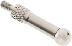 SPI - #4-48, 7/32" Ball Diam, Chrome Alloy Steel Ball Needle Contact Point - 3/4" Contact Point Length, Use with Dial Indicators - Apex Tool & Supply