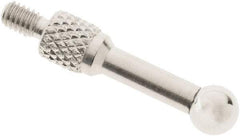 SPI - #4-48, 3/16" Ball Diam, Chrome Alloy Steel Ball Needle Contact Point - 3/4" Contact Point Length, Use with Dial Indicators - Apex Tool & Supply